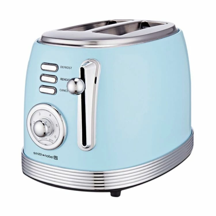 Smith & Nobel Retro Design 2 Slice Toaster Blue 4 Smith & Nobel Retro Design 2 Slice Toaster Blue - Image 2