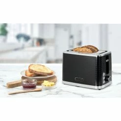 Smith & Nobel 2 Slice Ripple Toaster With Chrome Trim IA4413