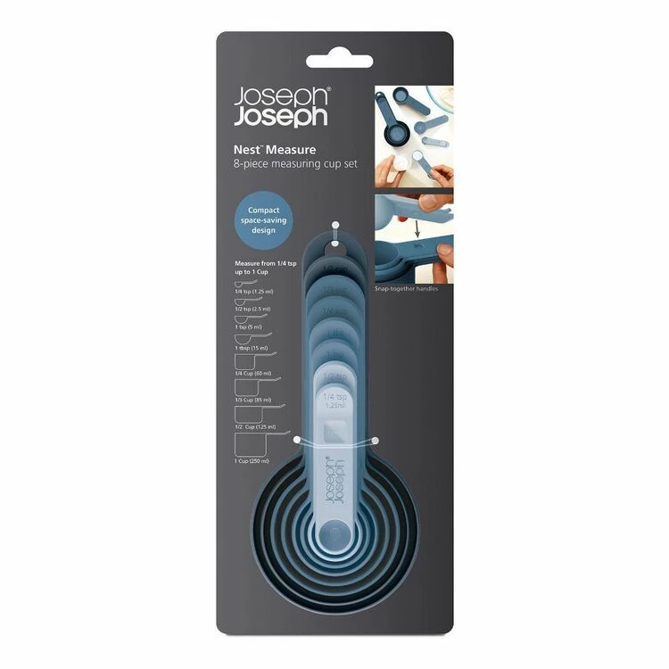 Joseph Joseph Joseph & Joseph Nest Measure 8 Piece Sky Measuring Cup Set 4 Joseph Joseph Joseph & Joseph Nest Measure 8 Piece Sky Measuring Cup Set - Image 2
