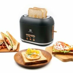Smith & Nobel 2 Slice Toaster Black And Rose Gold SNRGT25B -Dinnerware Sales BP635987 nc 2