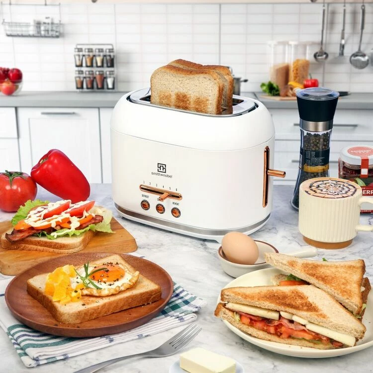 Smith & Nobel 2 Slice Toaster White And Rose Gold SNRGT25B 5 Smith & Nobel 2 Slice Toaster White And Rose Gold SNRGT25B - Image 3