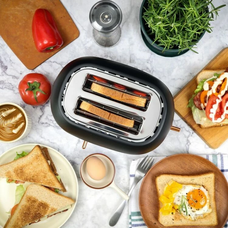 Smith & Nobel 2 Slice Toaster White And Rose Gold SNRGT25B 3 Smith & Nobel 2 Slice Toaster White And Rose Gold SNRGT25B