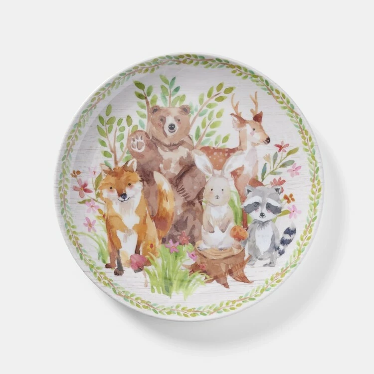 Soren Woodlands Kids Melamine Plate 2 Soren Woodlands Kids Melamine Plate