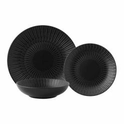 Soren Jasper 12-piece Dinner Set Black