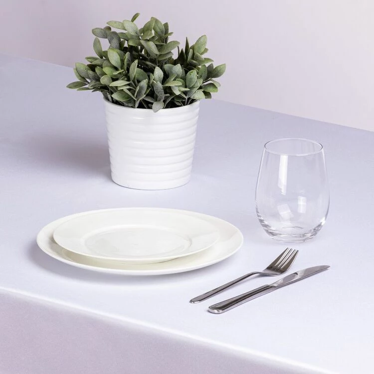 Dine By Ladelle Cucina Round Tablecloth White 180 Cm 4 Dine By Ladelle Cucina Round Tablecloth White 180 Cm - Image 2