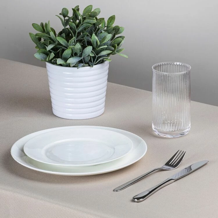 Dine By Ladelle Gourmet Round Tablecloth Natural 180 Cm 4 Dine By Ladelle Gourmet Round Tablecloth Natural 180 Cm - Image 2