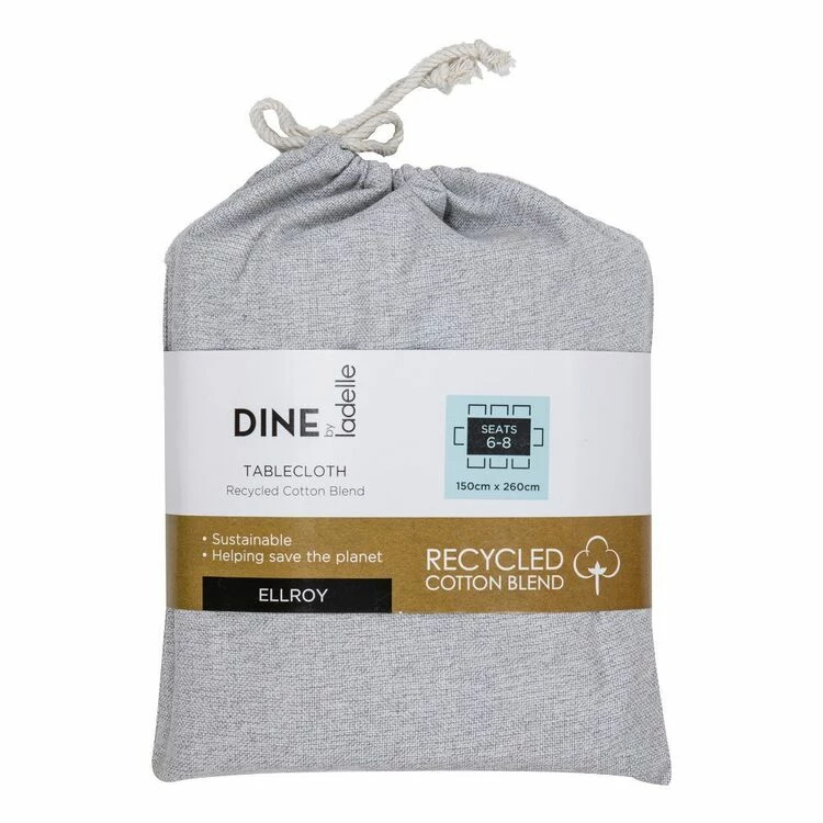 Dine By Ladelle Ellroy Tablecloth Grey 150 X 260 Cm 3 Dine By Ladelle Ellroy Tablecloth Grey 150 X 260 Cm