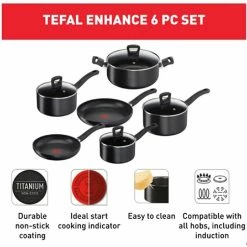 Tefal Enhance Induction Non-Stick 6 Piece Cook Set 7 Tefal Enhance Induction Non-Stick 6 Piece Cook Set -Dinnerware Sales BP643701 nc 3