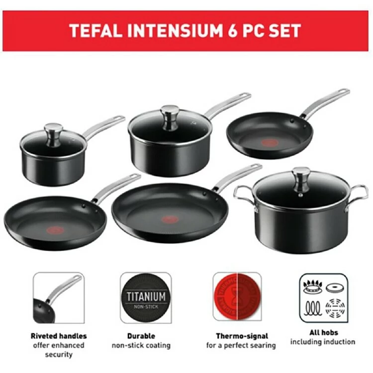 Tefal Intensium 6-Piece Induction Non-Stick Set 4 Tefal Intensium 6-Piece Induction Non-Stick Set - Image 2