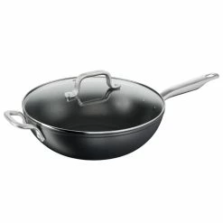 Tefal Premium Specialty Hard Anodised Induction Wok With Lid 32 Cm -Dinnerware Sales BP643703 nc