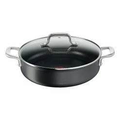 Tefal Premium Specialty Hard Anodised Induction Chef Pan With Lid 30 Cm -Dinnerware Sales BP643704 nc