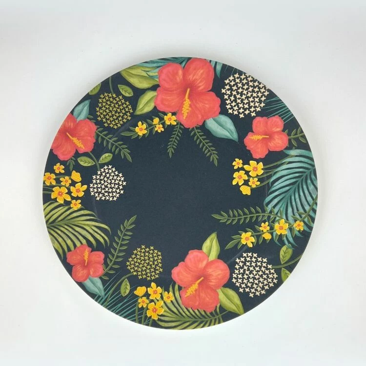 Frankie & Me Tropical Blue Bamboo Plate 4 Pack 3 Frankie & Me Tropical Blue Bamboo Plate 4 Pack