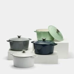 Smith & Nobel Traditions 5L Cast Iron Casserole Mint