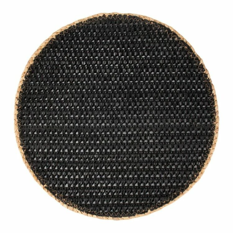 Maxwell & Williams Table Accents Placemat 38 Cm Round Black Natural 3 Maxwell & Williams Table Accents Placemat 38 Cm Round Black Natural