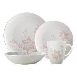 Casa Domani Freesia 16 Piece Dinner Set Pink -Dinnerware Sales BP646758 nc