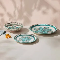 Casa Domani Pelagie Dinner Set 12 Piece Teal/Terracotta 12 Casa Domani Pelagie Dinner Set 12 Piece Teal/Terracotta -Dinnerware Sales BP648036 nc 2