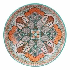 Casa Domani Pelagie Round Serving Bowl 31 Cm Teal/Terracotta