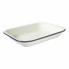 Wiltshire Enamel Oblong Pie Dish 1.5L Blue Rim 2 Wiltshire Enamel Oblong Pie Dish 1.5L Blue Rim -Dinnerware Sales SP 504426