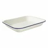 Wiltshire Enamel Oblong Baking Dish 2.5L Blue Rim -Dinnerware Sales SP 504427