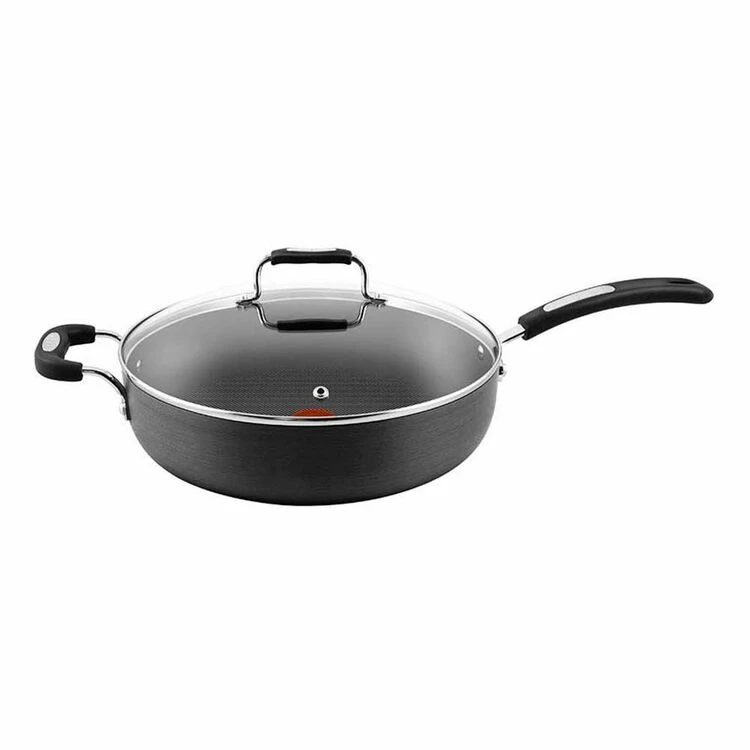 Tefal Specialty Hard Anodised Jumbo Sauté Pan With Lid 3 Tefal Specialty Hard Anodised Jumbo Sauté Pan With Lid