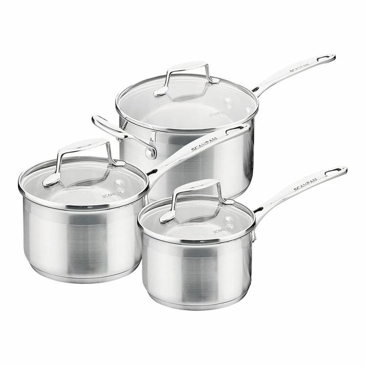 Scanpan 3-Piece Impact Stainless Steel Cookset 3 Scanpan 3-Piece Impact Stainless Steel Cookset