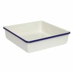 Wiltshire Enamel Brownie Pan 2L / 23cm Blue Rim