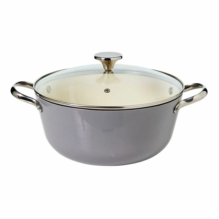 Smith & Nobel Lightweight Cast Iron Casserole 26cm Grey 3 Smith & Nobel Lightweight Cast Iron Casserole 26cm Grey