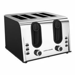 Smith & Nobel Stainless Steel 4 Slice Toaster Matte Black