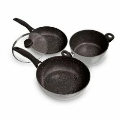 Stonedine Plus 28cm 4-Piece Cookset Black
