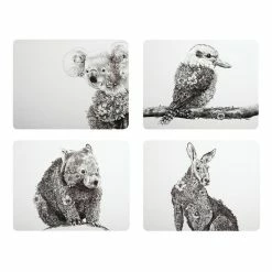 Maxwell & Williams Ferlazzo 4-Piece Cork Back Placemat 34 X 26.5 Cm