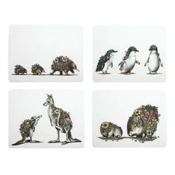 Maxwell & Williams Ferlazzo 4-Piece Fam Cork Back Placemat 34 X 26.5 Cm