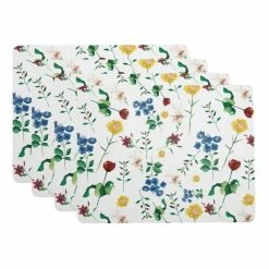 Maxwell & Williams Posy 4-Piece Cork Back Placemat 34 X 26.5 Cm