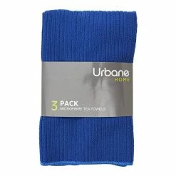 Smith & Nobel Microfibre 3 Pack Tea Towel Blue Stripe