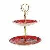 Maxwell & Williams T+C Silk Road 2-Tiered Cake Stand Red