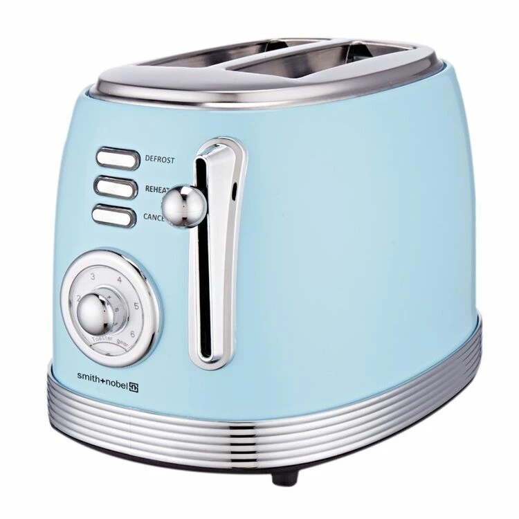 Smith & Nobel Retro Design 2 Slice Toaster Blue 3 Smith & Nobel Retro Design 2 Slice Toaster Blue