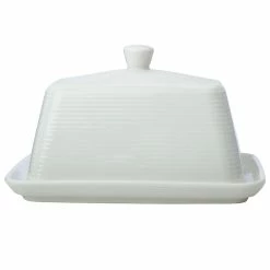 Casa Domani Casual White Evolve Butter Dish Gift Boxed