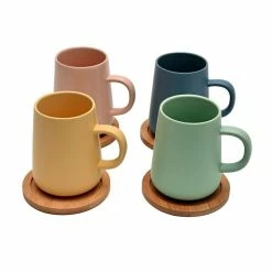 Coffee Culture Matte Colour 320mL Coffee And Tea Mug With Coasters