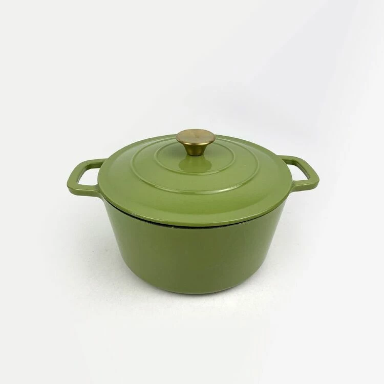 Smith & Nobel Luxe Cast Iron Casserole Green 5L 3 Smith & Nobel Luxe Cast Iron Casserole Green 5L