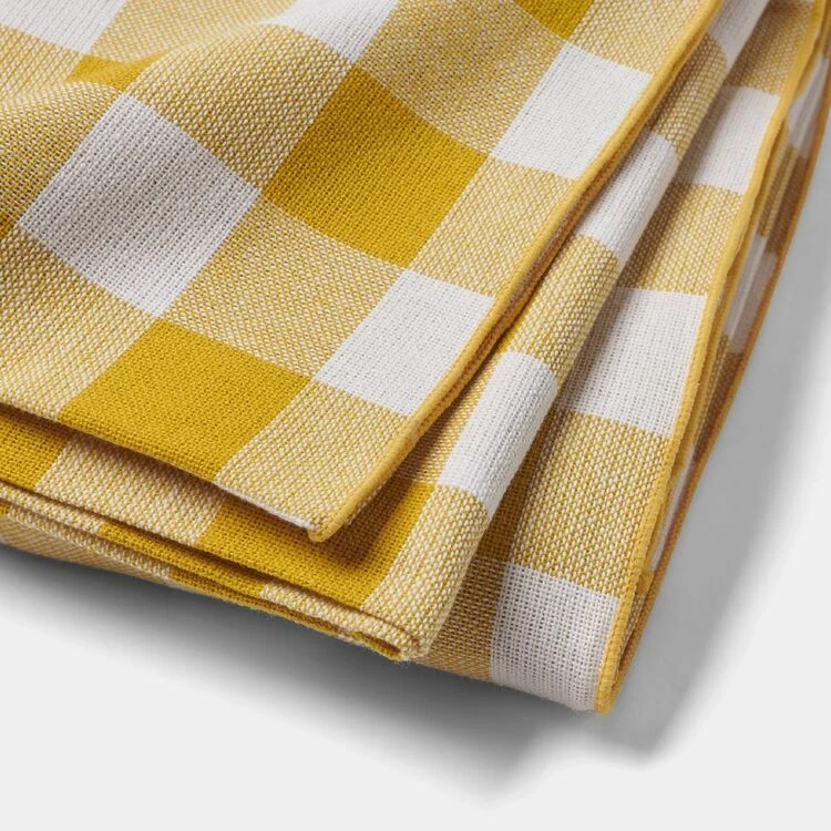 Chyka Home Chyka Gingham Tablecloth 180x320cm Mustard 3 Chyka Home Chyka Gingham Tablecloth 180x320cm Mustard