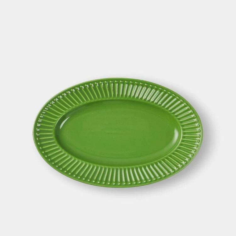 Chyka Home Sunday Oval Platter 30.5cm Green 3 Chyka Home Sunday Oval Platter 30.5cm Green
