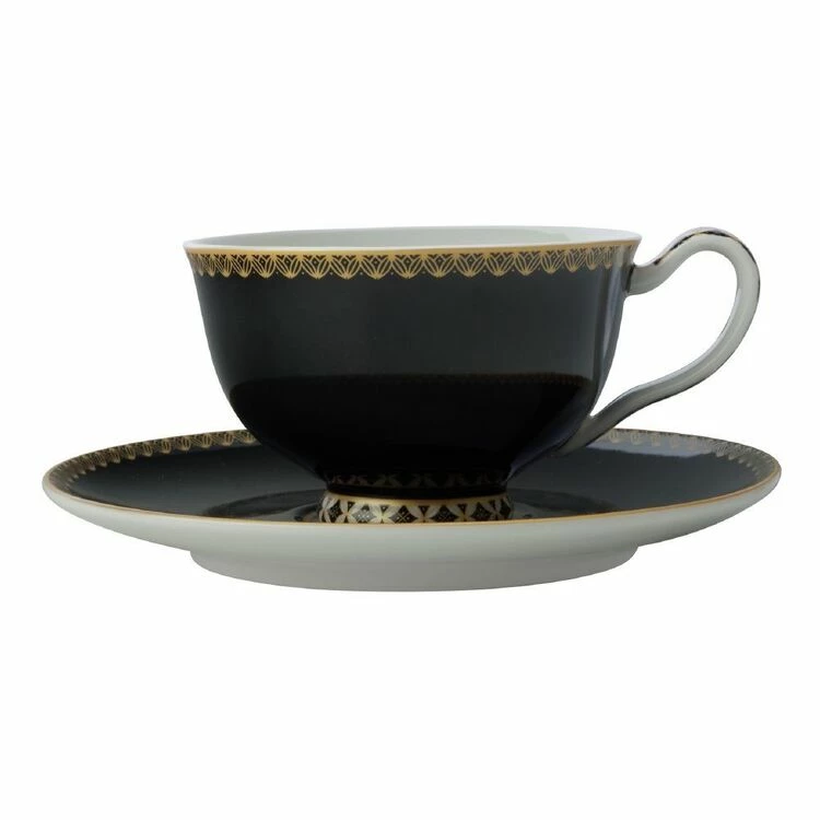 Maxwell & Williams Teas & C's Classic Footed Cup & Saucer 200mL Black Gift Boxed 3 Maxwell & Williams Teas & C's Classic Footed Cup & Saucer 200mL Black Gift Boxed