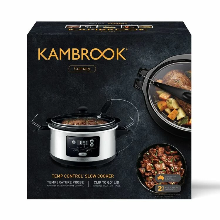 Kambrook Slow Cooker Temp Control 5.5L KSC655BSS 3 Kambrook Slow Cooker Temp Control 5.5L KSC655BSS